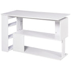 HOMCOM 47.25" L-Shaped Desk - White-Space saving L-shape computer desk, ideal for office, bedroom, dorm and other small space