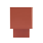 Manhattan Comfort Ella 39.4" Modern Nightstand 2-Piece Set - Terracotta-Sleek, Handle-Free Drawer for a Clean, Uncluttered Look