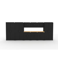Cat Fully-Welded Garage Storage Cabinetry Set - 3 Locker, 3 Wall, 2 Base, 1 Tool & 84" Worktop-Fully Welded Steel Construction: Arrives pre-assembled for maximum strength and zero wobble, providing long-term stability far superior to bolt-together alternatives