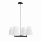 Modway Mercer 4-Light Pendant Light - White/Bronze-Requires 4 E26 60W Lightbulbs
