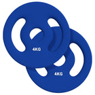 Soozier 8.8 lb Weight Plates with Easy-Grip Handles - Set of 2-Set includes two 8.8 lb (4kg) plates, totaling 18lbs (8kg) for versatile workouts