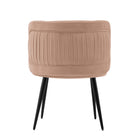 Manhattan Comfort - Chaise de salle à manger moderne Kaya 58 cm en velours capitonné - Nude-Assemblage à domicile requis Tout le matériel inclus