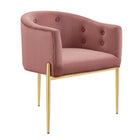 Modway Savour Tufted Performance Velvet Accent Chairs - Dusty Rose - 2 Pack-Assembly Required