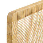 Modway Sandy Wall Mounted Wood and Rattan Queen Size Headboard - Natural Rattan-7