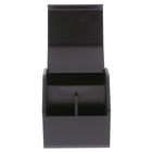Bostitch Office Konnect Storage Bin with Removable Lid - 2 Modular Dividers - Black-Can be docked to the Konnect Cord Management Rail or used alone