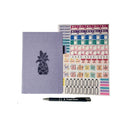 Wamaco Pineapple Planning Essestial Collection - Purple Undated Planner, Stickers, Pen-Convenient – This set is small enough to fit in most bags or purses for easy use.