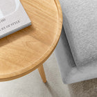 Modway Chiro Round Wood Side Table - Natural-Non-Marking Foot Glides