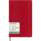 Moleskine - 2026 Agenda semainier Classic 12 mois à couverture souple - 5" x 8.25" - Rouge écarlate-Daté de janvier à décembre 2026