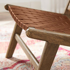 Modway - Saoirse Cuir Fauteuil lounge d’accent en bois - Brun noyer-Protège-pieds pour la protection du sol