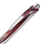 Pentel EnerGel Liquid Gel Refillable Retractable Pen - 0.7 mm - Bordeaux-Rubber grip for writing comfort and control