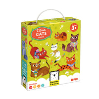 Banana Panda I Love Cats Puzzle-I Love Dogs Puzzle...for Kids that Love Dogs - large 40-piece floor puzzle is sure to please your little ones ages 3 years and up with a colourful design full of dogs