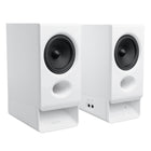 Edifier R20BT BT Multipoint Connection PC Speaker System with Built-in Sound Card and Ambient Light - White-Customizable lighting effects: Choose from a variety of preset lighting effects, or design your own custom displays via mobile or computer apps. Add vibrant illumination to your desktop and enhance your mood. With a simple touch button, you can easily switch between effects or turn them off