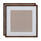 Decent Living - Cadres photo en bois massif - Couleur noyer - 24x24pouce - Paquet de 2-Bois massif 100 % naturel (Okan/Teck)