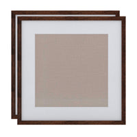 Decent Living - Cadres photo en bois massif - Couleur noyer - 24x24pouce - Paquet de 2-Bois massif 100 % naturel (Okan/Teck)