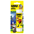 UHU Washable Non-Toxic Glue Stick - Sonic The Hedghog - 40 g - White-Container made from 50% recycled plastic.