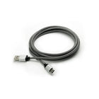 LBT – Câble USB-A vers USB-C de 7 pi, connecteurs en métal, noir et blanc-Ne vous souciez plus de vos câbles qui s’emmêlent, ce câble de 7 pi est sans nœuds.