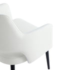 Manhattan Comfort Tremont 22.8" Modern Leatherette Upholstered Dining Arm Chair - White-Features High Density Foam Filled For Comfort and Durability