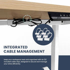 MotionGrey Electric Dual Motor Height Adjustable 140" W Sit-to-Stand Desk - White Frame-8