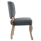 Modway Array Vintage French Performance Velvet Dining Side Chair - Grey-Performance Velvet Upholstery