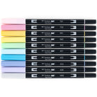 Tombow Dual Brush Pen, Pastel, 10/Pack-Great for fine art, illustrations, doodling, journaling, hand lettering and more