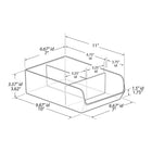 Azar Small Plastic Storage Bin - 3.62" x 7" x 11" - Clear - 4 Pack-Clear visibility so you can quickly locate items without digging