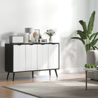 HOMCOM Modern 47.2" L Sideboard Buffet Cabinet - Black-Fits dining room, kitchen, living room, or other limited spaces needing a bit more storage