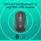 Logitech Signature M650 L Left Wireless Mouse - Graphite-Customizable side buttons: Customize the side buttons on the computer mouse with Logitech Options+, available on Windows and macOS, to your favorite shortcuts - like back/forward or copy/paste