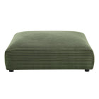 Modway Solace Modular Corduroy Upholstered Ottoman - Fern-Non-Making Floor Glides