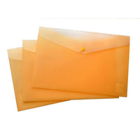 Filexec Frosted Poly Envelope, 2 Pkt, Snap Closure, Yellow, 24 Pack-Poly Envelope