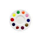 DBLG Imports Round Plastic Palette - 10 slots - 12 Pack-10 wells for paint and a large center well for mixing colors. 