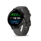 Garmin - Venu 3S - 41mm Lunette Gray en acier inoxydable avec boîtier gris foncé et bracelet en silicone gris foncé-Recevez un aperçu de votre sommeil, de votre récupération, de votre calendrier quotidien, de votre statut HRV et bien plus encore dès votre réveil. Vous pouvez même personnaliser votre rapport pour afficher ce que vous souhaitez voir