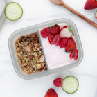 Minimal Silicone Bento Lunch Box - Grey - 700ml - Set of 2-Capacity: 700ml