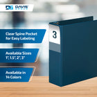 Davis Group Premium Economy Binder - D Ring - 3" - Navy Blue - 6 Pack-D Ring, Non-Locking