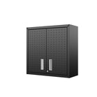Manhattan Comfort Fortress Modern Garage Cabinet - 30" W x 30.3" H - Charcoal Grey-Wall Brackets Included for Product Durability