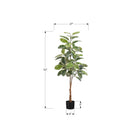 Monarch Specialties - Plante Artificielle - 52 po H - Arbre À Caoutchouc - Mis En Pot - Touche Réelle - Feuilles Vertes - Pot Noir-Cette plante artificielle à entretien facile est fabriquée à partir des matériaux de la plus haute qualité et ne nécessite pas d'entretien ou d'arrosage, pour un accent décoratif durable et respectueux de l'environnement qui durera toute une vie
