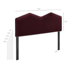 Modway Cosette Performance Velvet Full Size Headboard - Mulberry-Wood Blend Frame