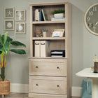 Sauder Bookcase with Drawers - Chalked Chestnut-Modular design: Two or more units can be positioned side-by-side to create a wall for increased storage