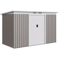 Outsunny 9' x 4' Outdoor Storage Shed-Spacious design for storing outdoor tools, equipment, and gardening gear
