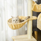 PawHut 39" Deluxe Cat Tree Activity Centre - Deep Cream-Net Weight: 24.2lbs 