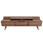 Modway Omnistand 2 Piece Entertainment Center - Walnut Grey-Assembly Required