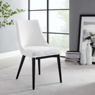 Modway Viscount Fabric Dining Side Chair - White - 2 Pack-Polyester Fabric Upholstery 