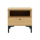 Manhattan Comfort - Table de nuit moderne Amara 19,7" - Chêne naturel-Table de nuit moderne pour chambre et salon