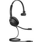 Jabra Evolve2 30 SE UC Mono Headset-Material used: Headband cushion ultra soft foam covered in colour-matched leatherette, ear cushion soft audio foam covered in colour-matched leatherette, stainless steel slider arm.