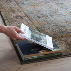 Modway Hisa Distressed Vintage Floral Lattice Area Rug - 5 ft W x 8 ft L - Silver Blue Beige/Brown-Two-Ply Polypropylene Yarn