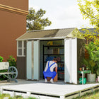 Outsunny - Abri de jardin en métal 8.5'x5.5', porte verrouillable, gris clair-Il peut s'agir d'un hangar à outils, d'un hangar à vélos, d'un hangar à scooters ou d'un hangar à poubelles de jardin 