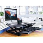 Rocelco – Support de bureau en coin CADR-46 à hauteur réglable, 46 po, avec portée verticale allongée, noir -Nouveau support clavier plus large pour accueillir des claviers ergonomiques et de jeu