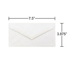 JAM Paper Enveloppes Strathmore à rabat en V, n° 7,75, 3,88 x 7,5 po, vélin banc lumineux, 500/paquet-Une boîte contient 500 enveloppes