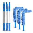 Gritt Commercial 22" Flexible Wand Duster - Microfiber and Chenille Sleeve - 20" Pole - 3 Pack-Sleeves are machine washable