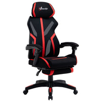 Vinsetto - Chaise de bureau en maille inclinable avec soutien lombaire - rouge-Lignes ergonomiques avec rembourrage en mousse épaisse pour plus de confort