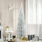 HOMCOM 7' Artificial Christmas Tree - White-Base is detachable for easy storage 